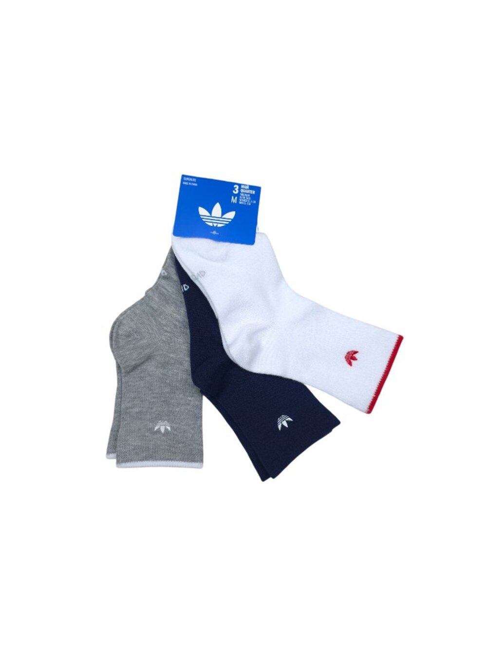 Adidas Superlite High Quarter Socks 3-Pack Unisex Medium Moisture-Wicking